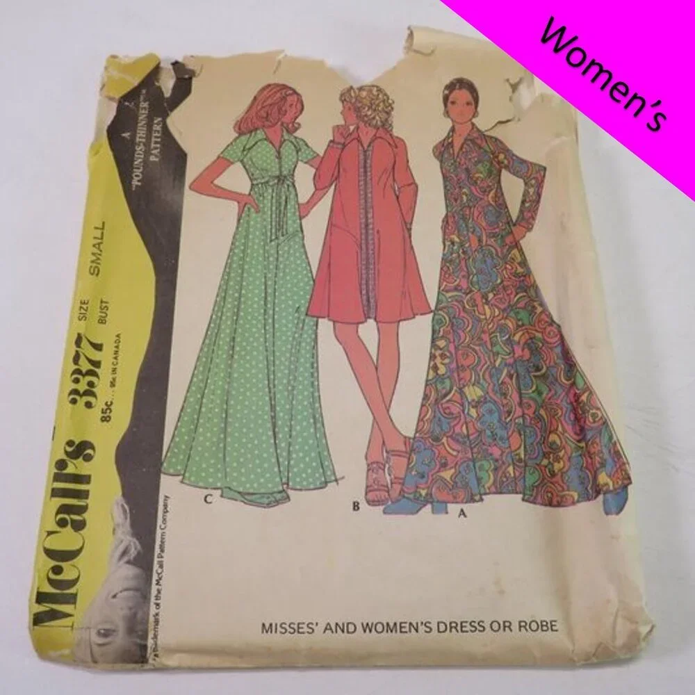 McCall's 3377 sewing pattern  dress, robe